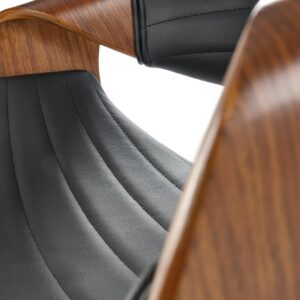 Baari-istuja WALNOR, musta / pähkinä