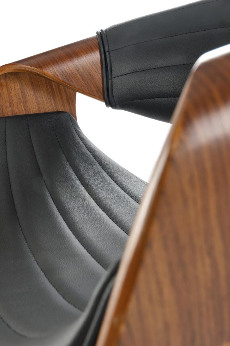 Baari-istuja WALNOR, musta / pähkinä