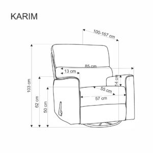 VIKTOR käsikäyttöinen nojatuoli, beige