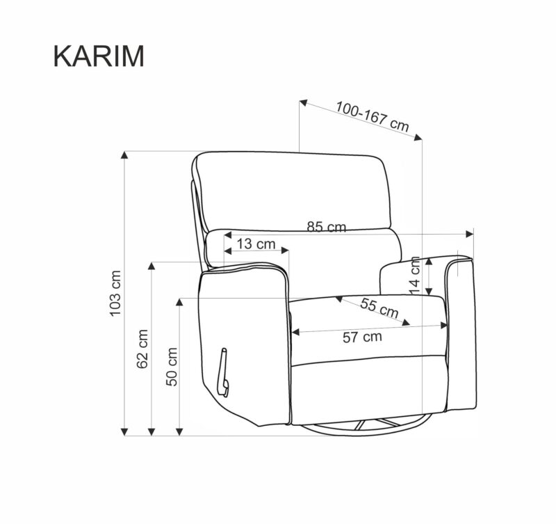 VIKTOR käsikäyttöinen nojatuoli, beige