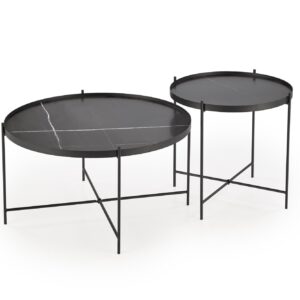 Kahvipöytä JULIETA, must marmori / musta