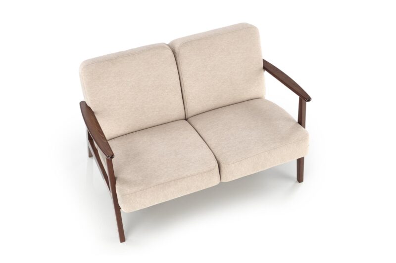 SOHVA MILAVOR 2S, beige/ tumman pähkinänruskea