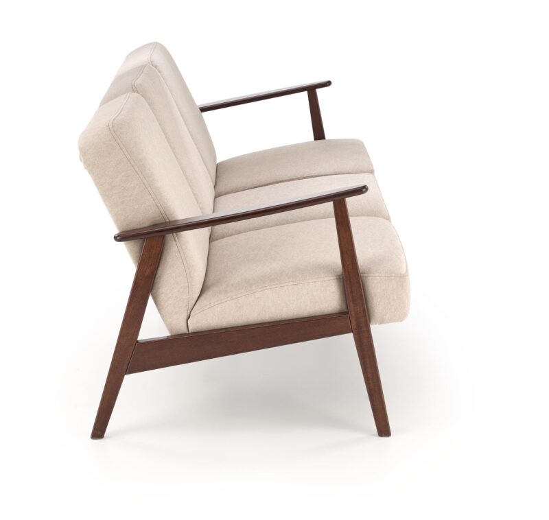 Sohva MILAVOR 3S, beige/ tumma pähkinä