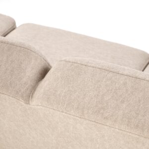 Sohva MILAVOR 3S, beige/ tumma pähkinä