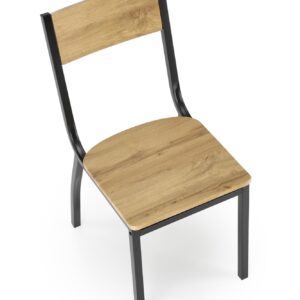 MILVER-sarja komplekti, pöytä + 4 tuolia, väri: luonnollinen / musta