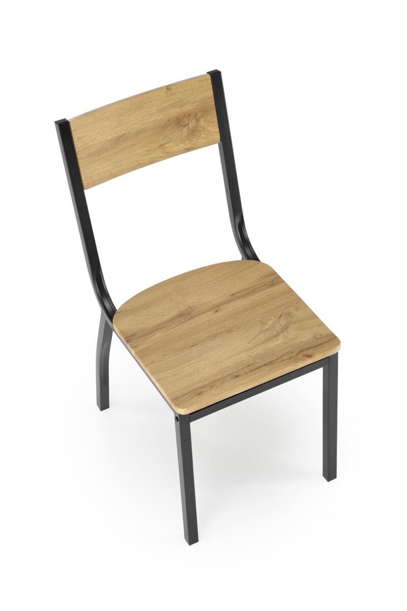 MILVER-sarja komplekti, pöytä + 4 tuolia, väri: luonnollinen / musta