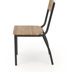 MILVER-sarja komplekti, pöytä + 4 tuolia, väri: luonnollinen / musta