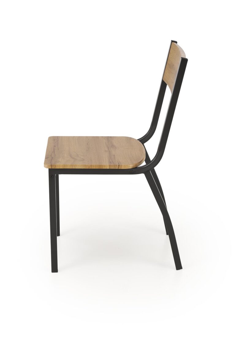 MILVER-sarja komplekti, pöytä + 4 tuolia, väri: luonnollinen / musta