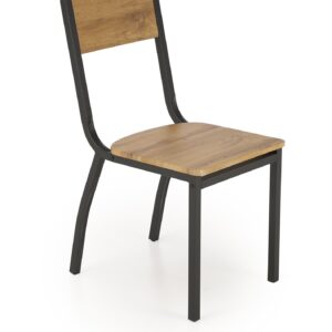 MILVER-sarja komplekti, pöytä + 4 tuolia, väri: luonnollinen / musta