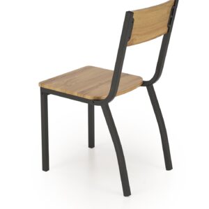 MILVER-sarja komplekti, pöytä + 4 tuolia, väri: luonnollinen / musta