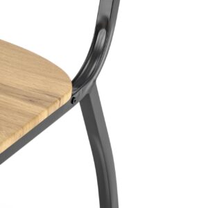 MILVER-sarja komplekti, pöytä + 4 tuolia, väri: luonnollinen / musta