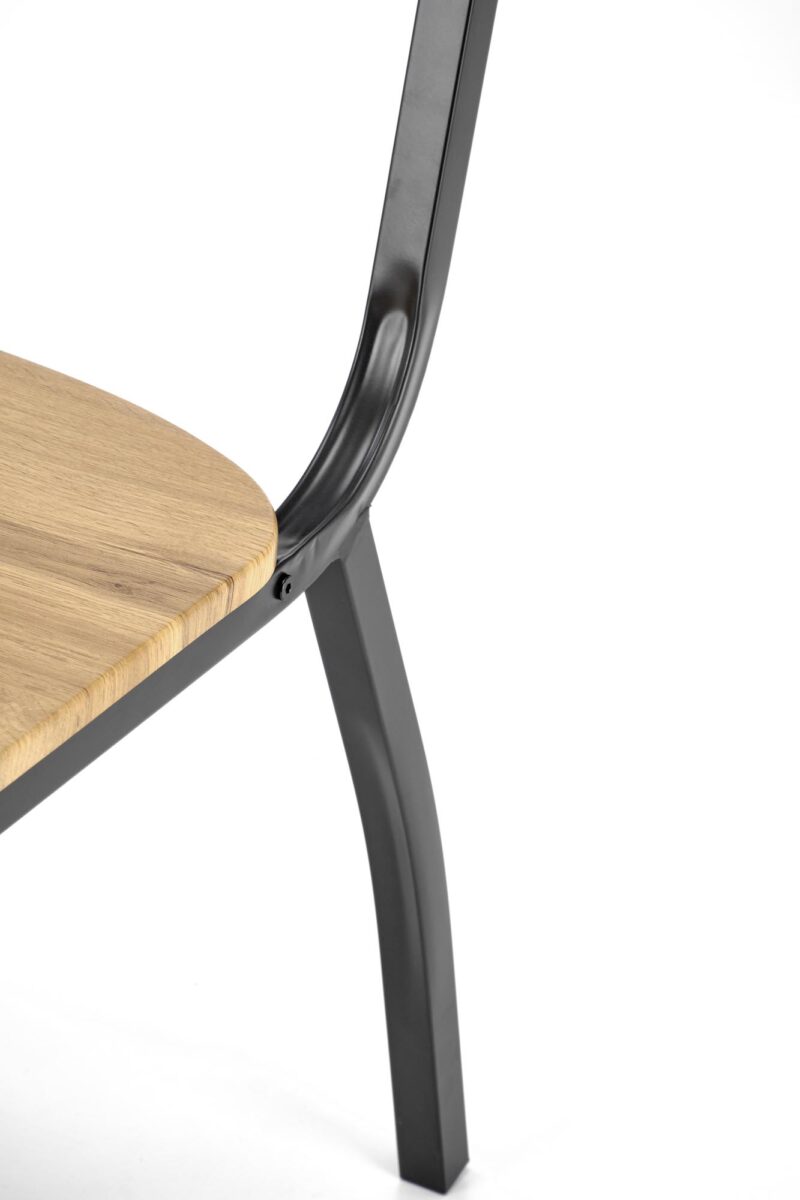 MILVER-sarja komplekti, pöytä + 4 tuolia, väri: luonnollinen / musta