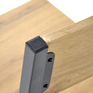 MILVER-sarja komplekti, pöytä + 4 tuolia, väri: luonnollinen / musta