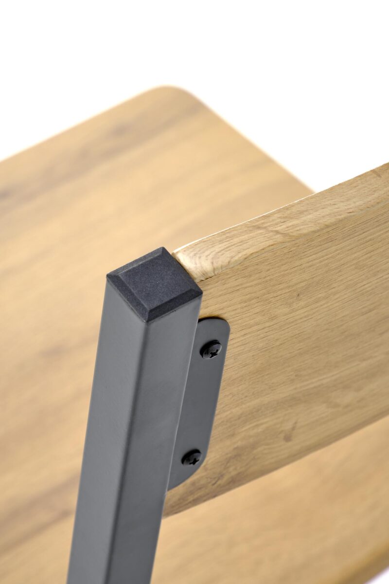 MILVER-sarja komplekti, pöytä + 4 tuolia, väri: luonnollinen / musta