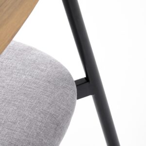 NARDIN-sarja, pöytä + 2 tuolia, väri: luonnonvärinen / musta