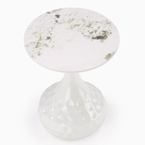 Kahvitable VERDE, valkoinen marmori / valkoinen