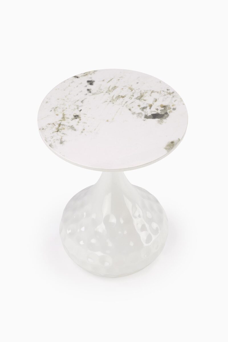 Kahvitable VERDE, valkoinen marmori / valkoinen