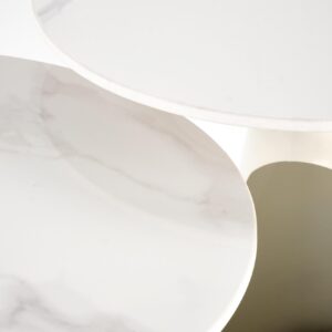 Kahviteltta OSARIS, valkoinen marmori / valkoinen