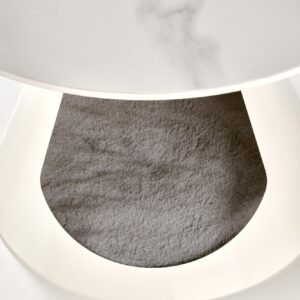 Kahviteltta OSARIS, valkoinen marmori / valkoinen