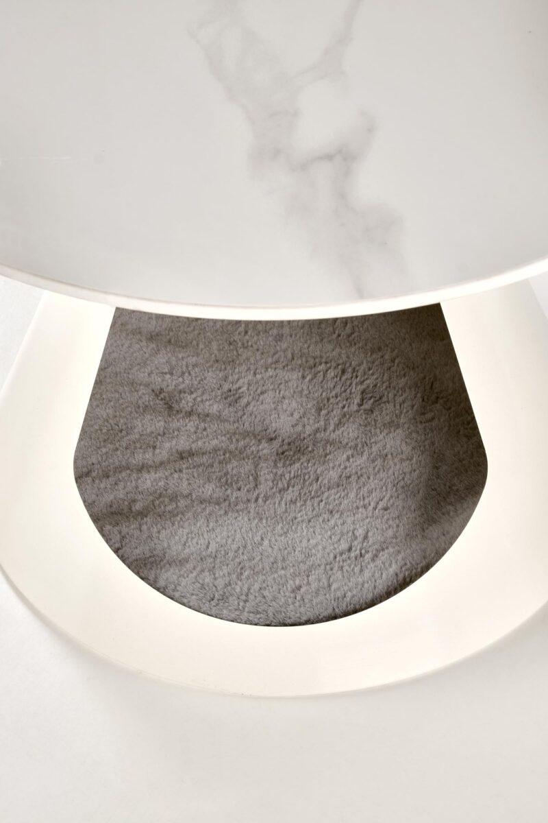 Kahviteltta OSARIS, valkoinen marmori / valkoinen