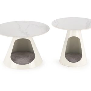Kahviteltta OSARIS, valkoinen marmori / valkoinen