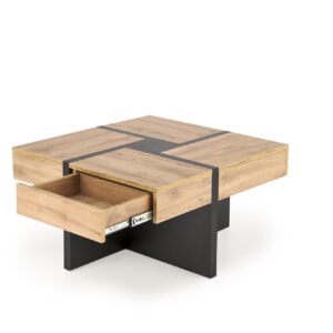 Kahvipöytä SEVANO, tammi / musta
