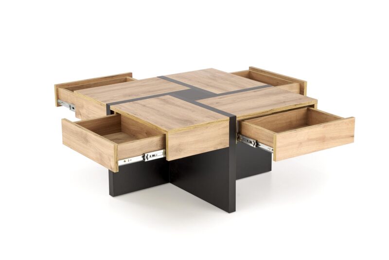 Kahvipöytä SEVANO, tammi / musta