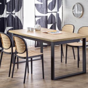 Ruokapöytä EDMIRE, wootanin tammi / musta