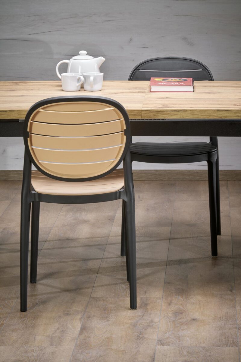 Ruokapöytä EDMIRE, wootanin tammi / musta