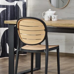 Ruokapöytä EDMIRE, wootanin tammi / musta