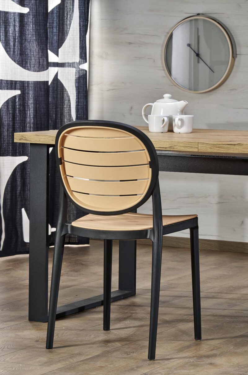 Ruokapöytä EDMIRE, wootanin tammi / musta