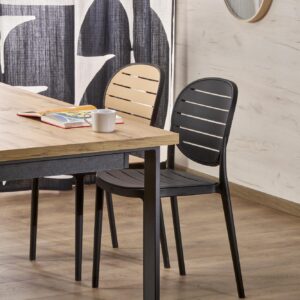 Ruokapöytä EDMIRE, wootanin tammi / musta