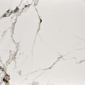 Ruokapöytä EMILIO 140, valkoinen marmi / musta