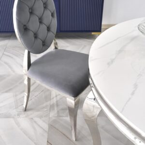 Ruokapöytä REGNALD, valkoinen marmori