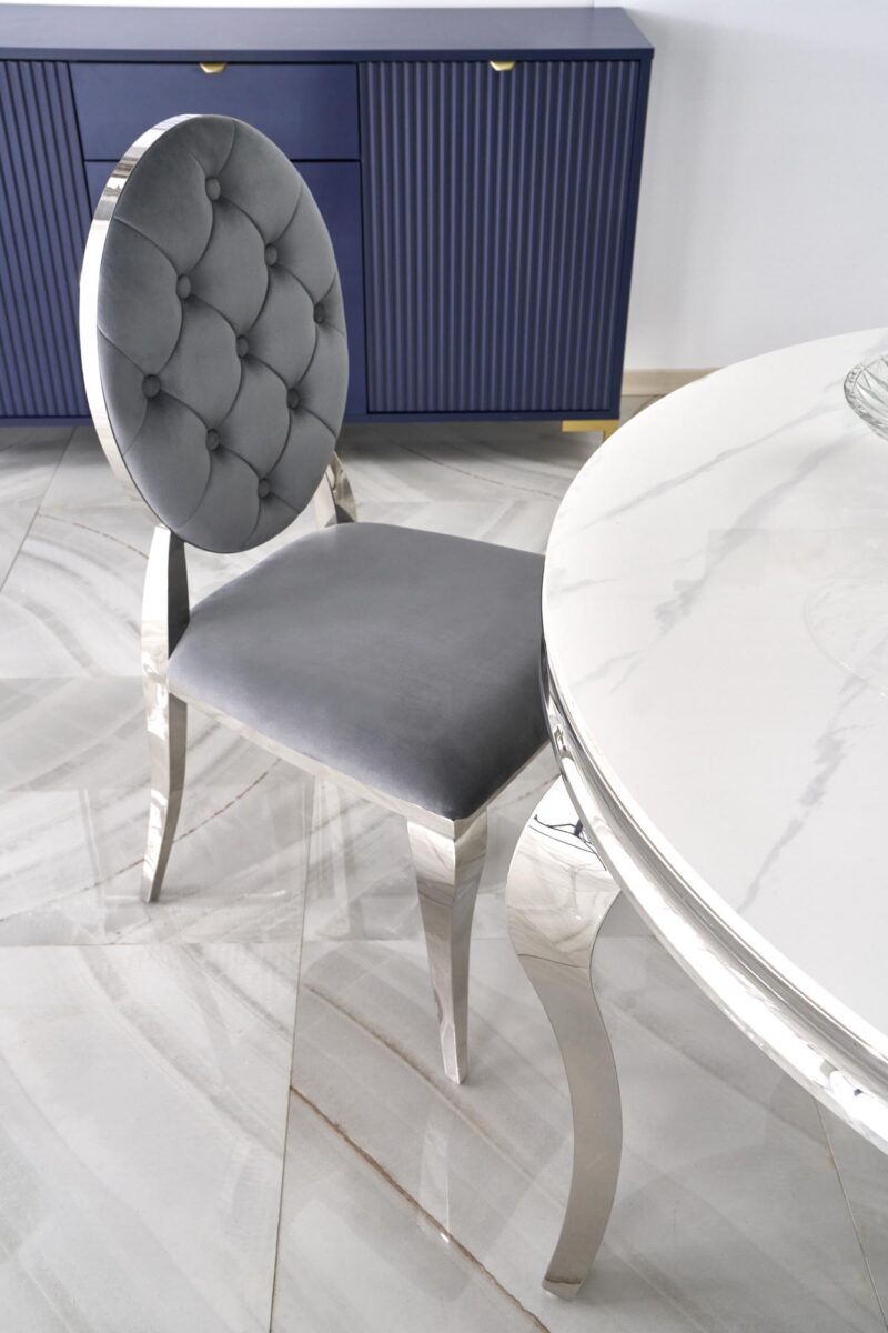 Ruokapöytä REGNALD, valkoinen marmori