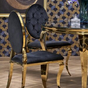 Pöytälampi REGNALD 2, musta lasia