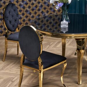 Pöytälampi REGNALD 2, musta lasia