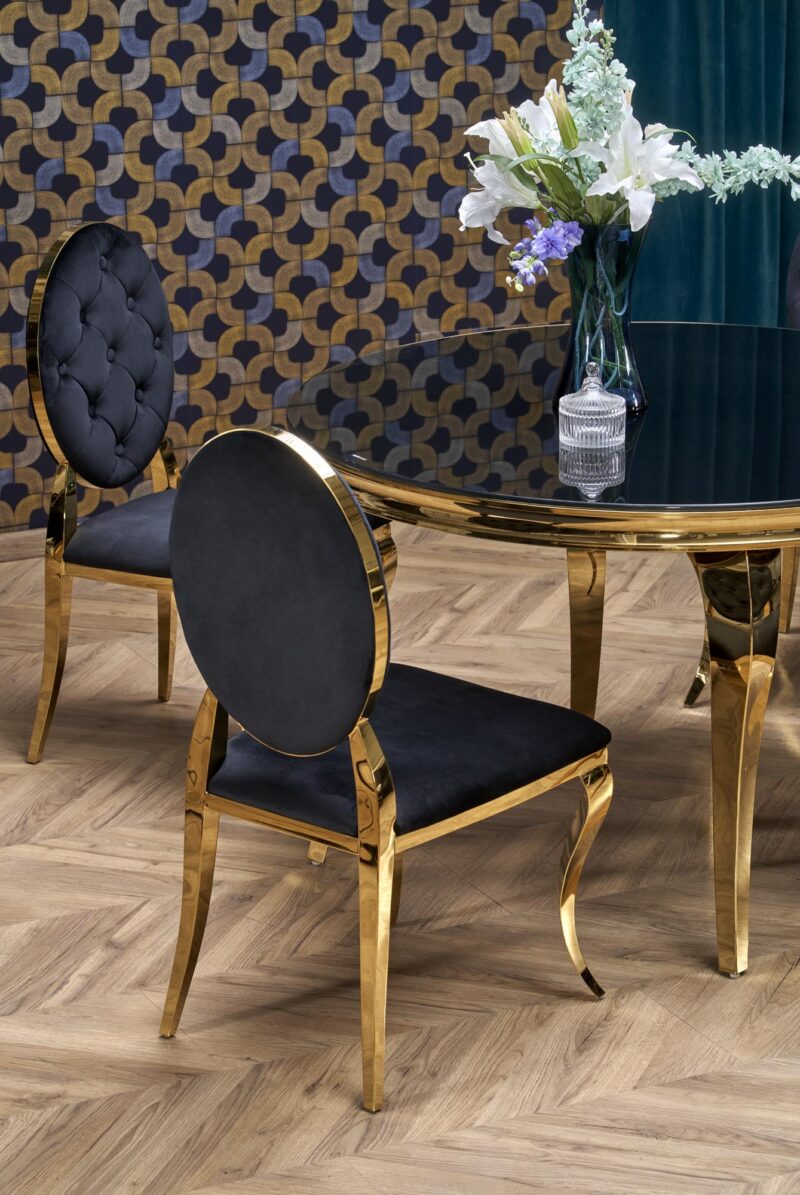 Pöytälampi REGNALD 2, musta lasia