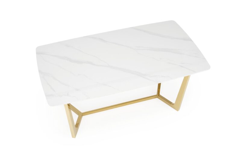 Ruokapöytä CASTESSA, valkoinen marmori