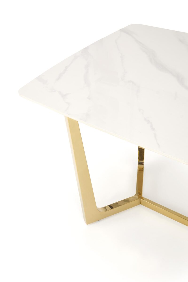 Ruokapöytä CASTESSA, valkoinen marmori