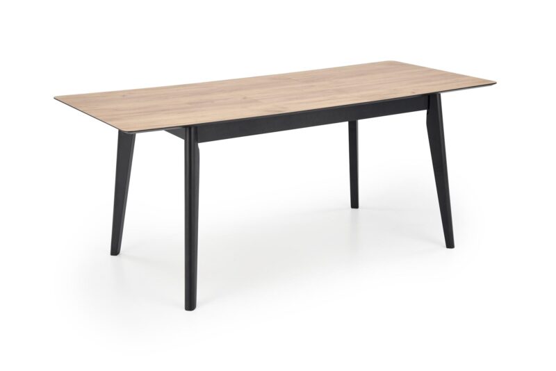 Pidentävä Ruokapöytä GULVAR, wootani tammi / musta