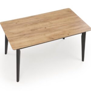 Pidentävä Ruokapöytä GULVAR, wootani tammi / musta