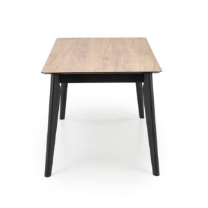 Pidentävä Ruokapöytä GULVAR, wootani tammi / musta