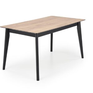 Pidentävä Ruokapöytä GULVAR, wootani tammi / musta