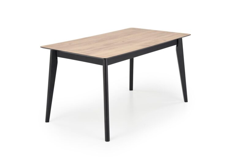 Pidentävä Ruokapöytä GULVAR, wootani tammi / musta