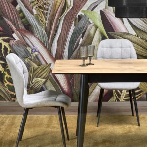 Pidentävä Ruokapöytä GULVAR, wootani tammi / musta