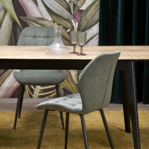 Pidentävä Ruokapöytä GULVAR, wootani tammi / musta