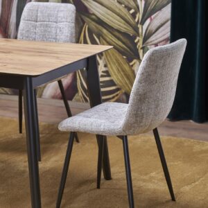 Pidentävä Ruokapöytä GULVAR, wootani tammi / musta