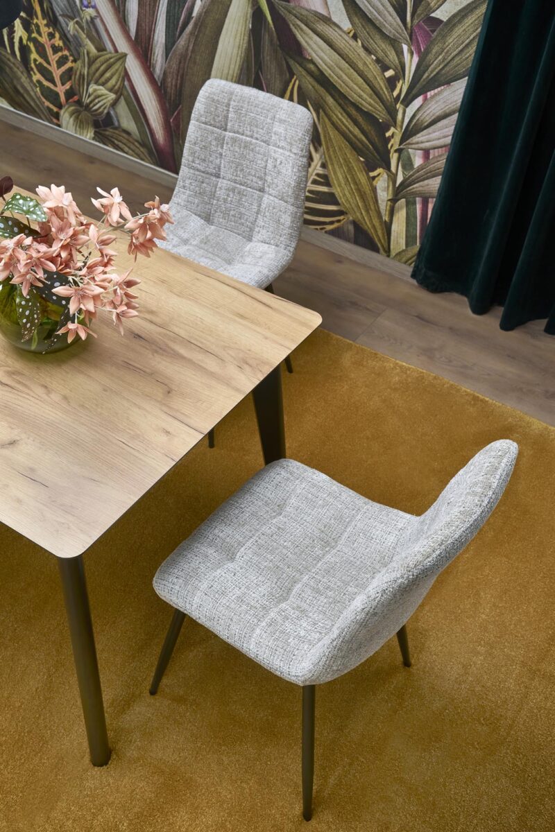 Pidentävä Ruokapöytä GULVAR, wootani tammi / musta