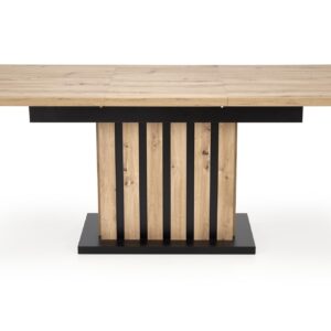 Pidennettävä ruokapöytä LAMERON, tammi / musta
